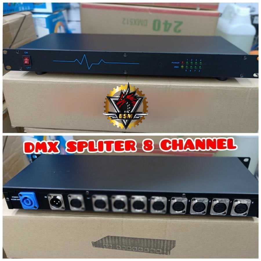 Dmx Splitter 8 Way Dmx Distributor Lampu Lighting