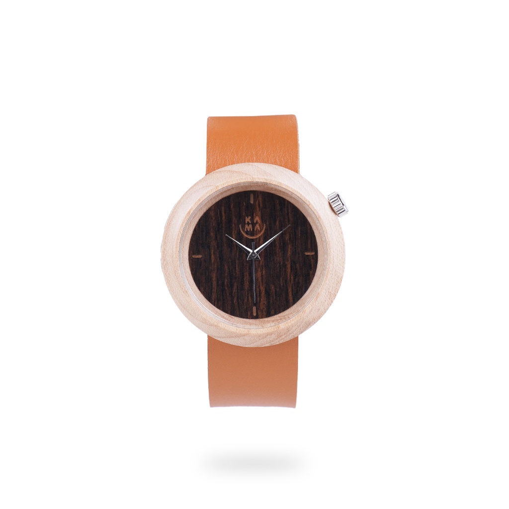 Kama Watch Jam Tangan Kayu Maple Dial Hitam