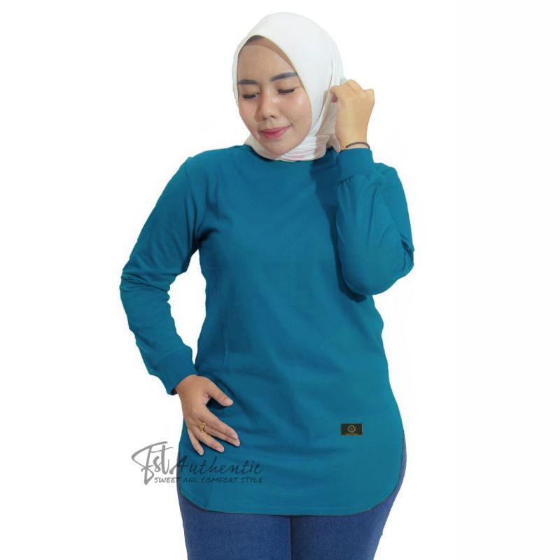 Kaos Dinarry Ori Fst Authentic / Bodi Oval / Blouse Semi Tunik / Atasan Wanita Lengan Panjang Seri P