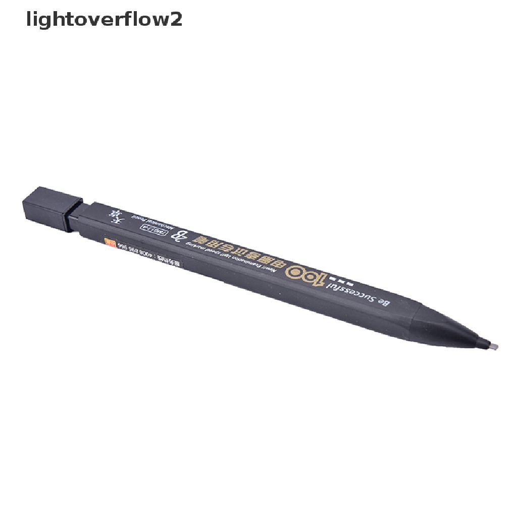 (lightoverflow2) Pensil Mekanik 2B Warna Hitam Dengan Isi Ulang