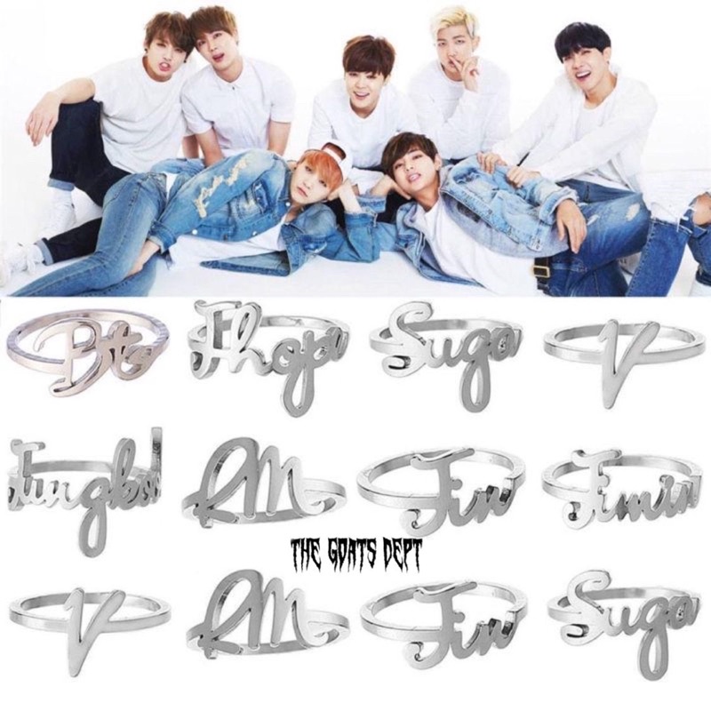The Goats Dept - Bts Member Ring Original / tgd22 Cincin Bts Jungkook V Rm Jhope Jin Suga Jimin Kore