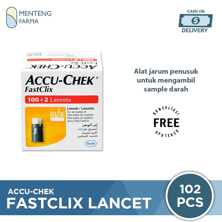 Accu-Chek Fastclix 102 Lancets - Jarum Lancet Sekali Pakai