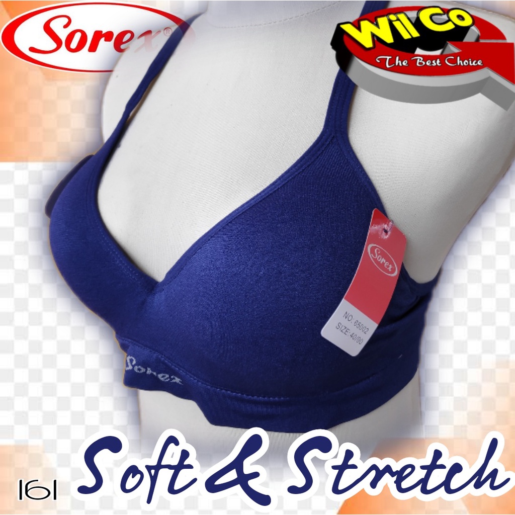 K161 - BRA/BH SOREX CASUAL COMFORT BUSA TIPIS ADA KAWAT CUP B SEDANG SIZE 34 - 40