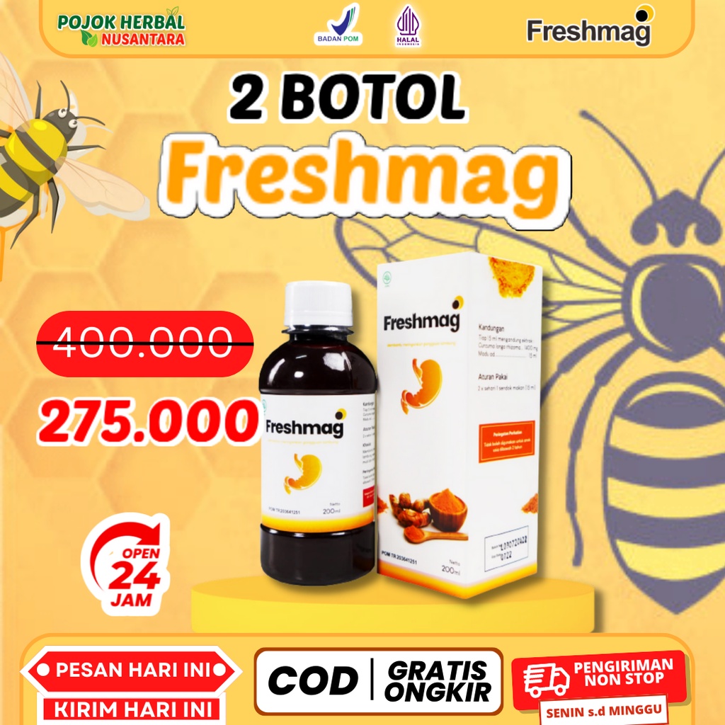 

NEW PAKET 2 BOTOL FRESHMAG 100% ORIGINAL | Ori Official Store Asli Ampuh Atasi MAAG ASAM LAMBUNG GERD Freshmag-Freshmag Membantu Mengatasi Masalah Lambung Gerd Maag Secara Alami