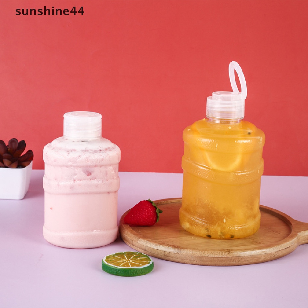 Sunshine 1Pc Botol Minum Plastik Portable 500 / 650ml Untuk Jus / Susu / Teh