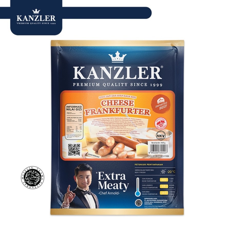 

Sosis Kanzler Cheese Frankfurter 360gr