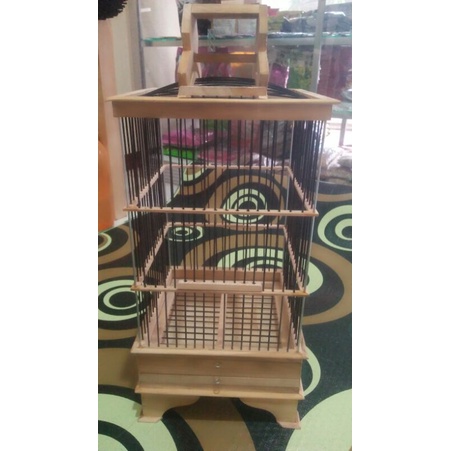 Sangkar pleci bahan kayu jati