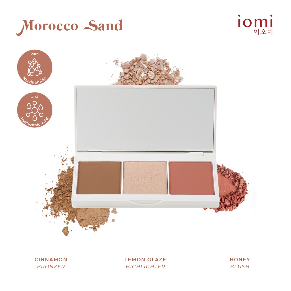 IOMI - 3 in 1 Face Palette (Bronzer, Highlighter &amp; Blush)