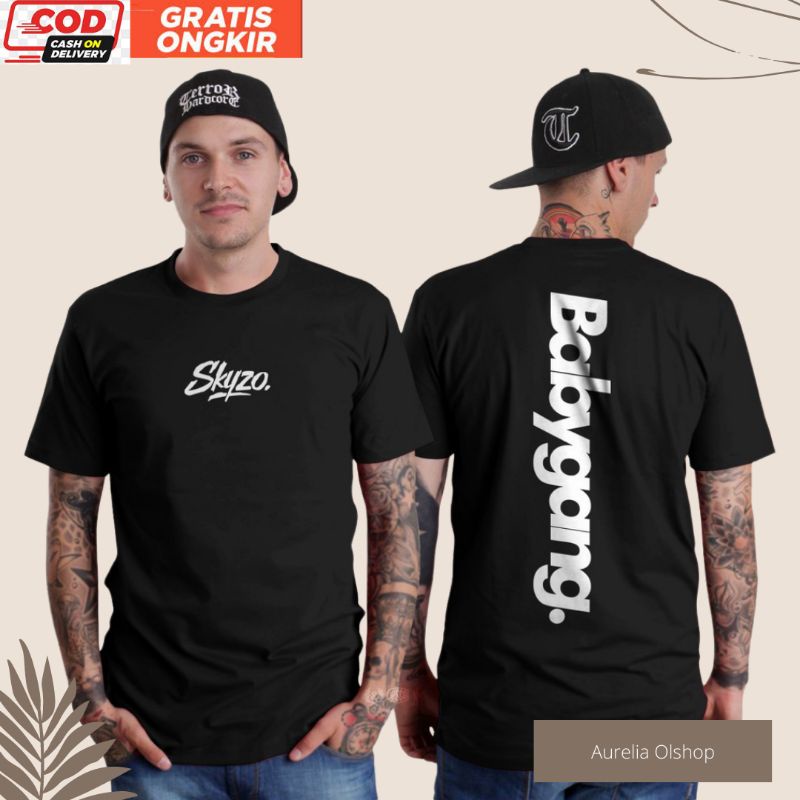 Kaos Distro Pria Babygang Warna Hitam Desaign Baru Murah Original