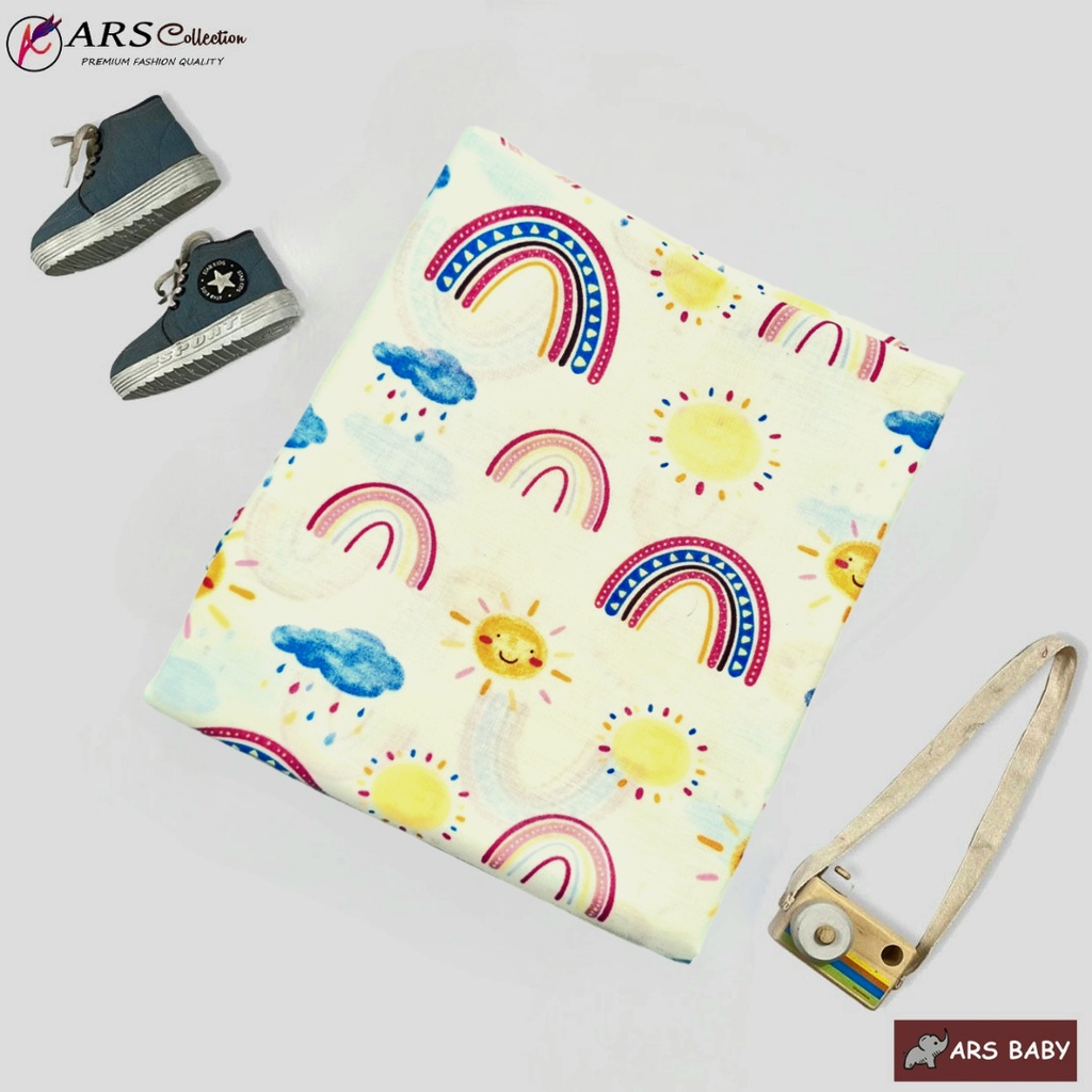 Gendongan Bayi Ring Sling Motif Lucu Ring Tanpa Celah Bahan Katun CVCju