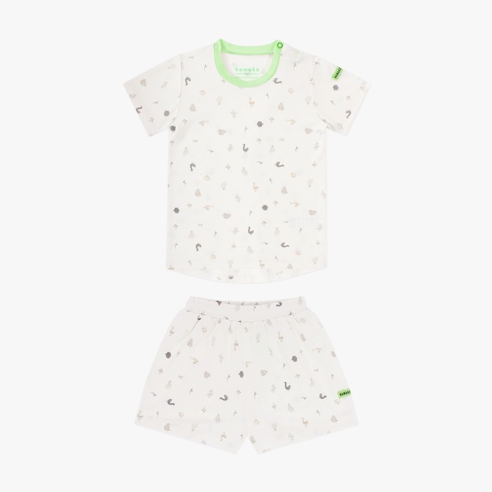 Hamako Summer Set - Setelan Anak Unisex Tencel LUXE Adem Atasan Bawahan Lengan Pendek Fashion