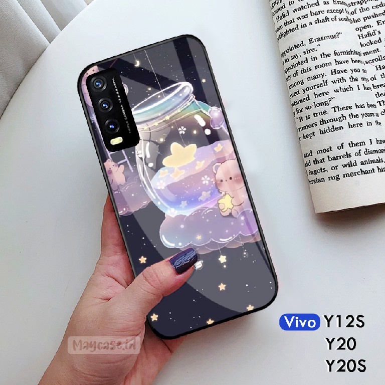 Softcase Glass VivoY12S Y20 Y20S [G197] - Softcase Mirror - Softcase Kaca VivoY12S Y20 Y20S - Softca