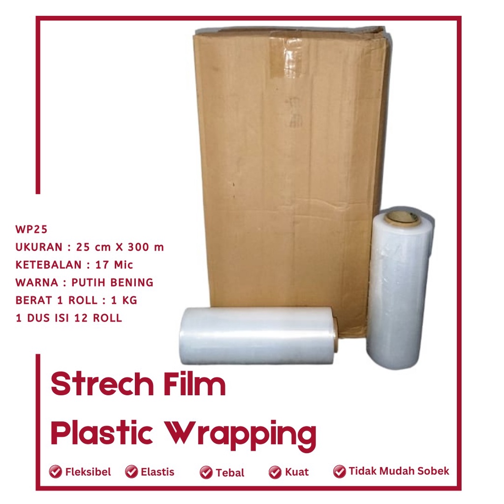 Plastik Wrapping Strech Film (WP25-1 Roll)