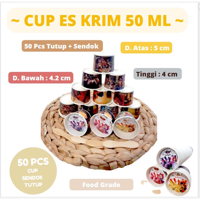 Jual Paper-Cup-Es Krim Kecil-50 M / Macam Ukuran Cup Es Krim / A Cup Of ...