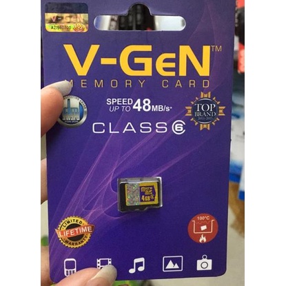 Ready Promo Memori memory Vgen 4gb 8gb 16gb 32gb original / micro SD card V-Gen original garansi life time