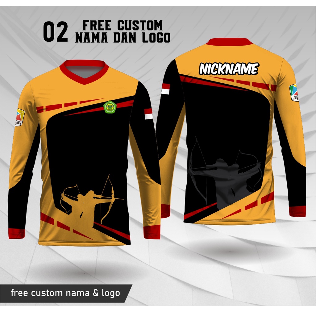 jersey olahraga Archery Panahan baju panahan dewesa lengan panjang