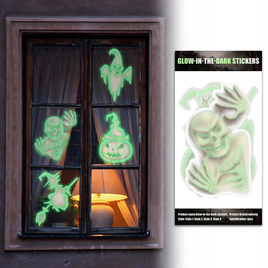 Stiker Dinding Decal Desain Halloween Model Luminous Untuk Dekorasi Bar Restoran (house2020)