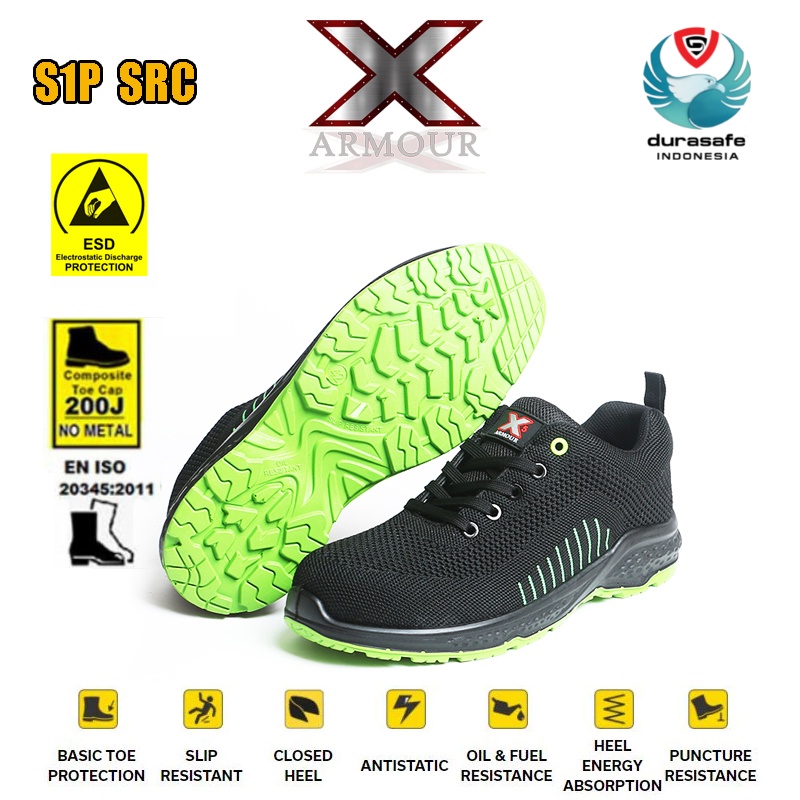 Sepatu Safety ARMOUR DuraJogger Composite Toe Anti Static Safety Shoes Size 8 ORIGINAL