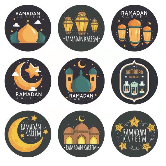 Sticker Toples Stiker Kue Hari Raya Idul Fitri Eid Mubarak Lebaran 03