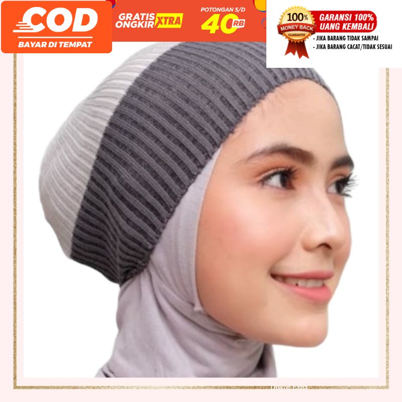 [fafihijab] HIJAB JILBAB DALAMAN RAJUT BIASA (ISI 10 PCS) GROSIR READY MAKASSAR MURAH