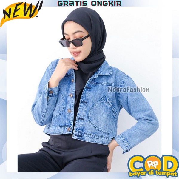 Jaket Jeans Kekinian Wanita Import Jins Levis Murah Denim Cewek J Sa350 Jaket Jeans B0980 [Outwear J