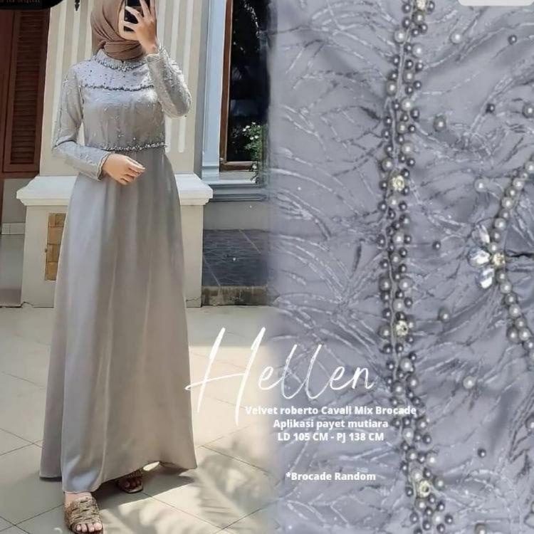 "KTA.18Oc22ᵞ" HELEN MAXY HELLEN DRESS SONIA DRESS BRUKAT STANDAR JUMBO GAMIS WARNA ROSE GAMIS WARNA 