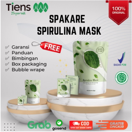 SPAKARE SPIRULINA MASK TIENS MASKER WAJAH ORIGINAL NEW PRODUK SPA KARE SPRILUNA SPRILULINA SPIRULIA 
