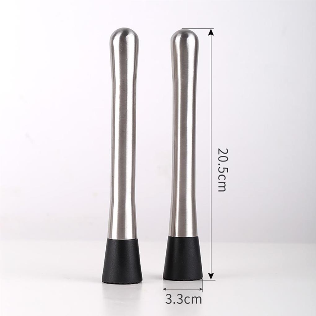 Home Use Stainless Steel Muddler Bar Mixer Stirrer Cocktail Penghancur Es Buah