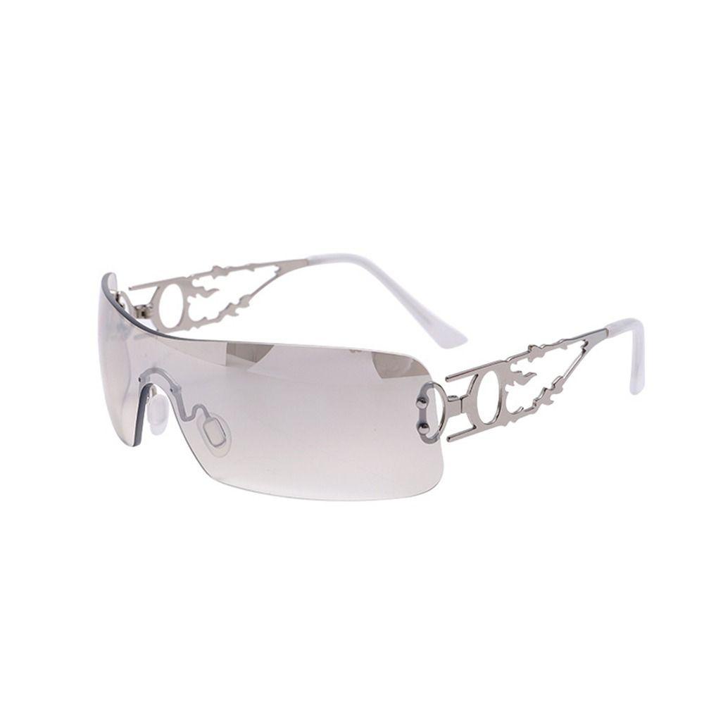 Lily Y2K Kacamata Hitam 2000'S Cyber UV400 Retro Pria Shades
