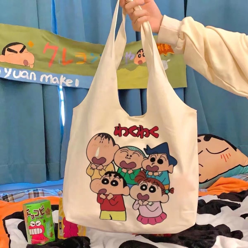 ❉✙✚Sera 2022 Baru Tas Kanvas Wanita Xia Wenyi Tas Bahu Kapasitas Besar Tote Bag Mahasiswa Kelas Tutor Tas Sekolah Tas