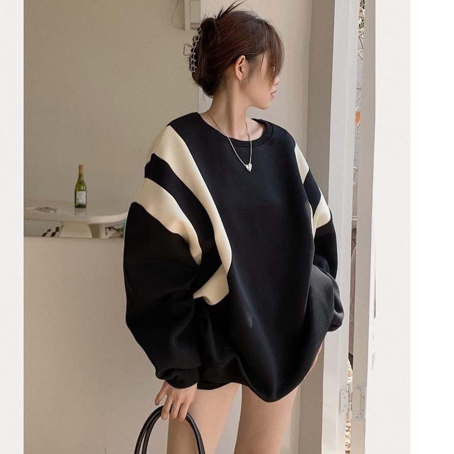 sweater wanita | LINES SWEATER OVERSIZE WANITA | crewneck wanita