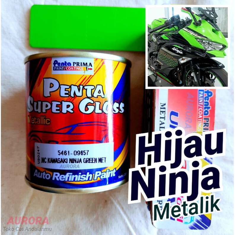 Cat Hijau Ninja Metalik Penta Super Gloss Kawasaki Ninja Green Metallic Ijo