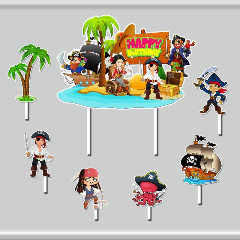Topper cake Bajak laut happy birthday