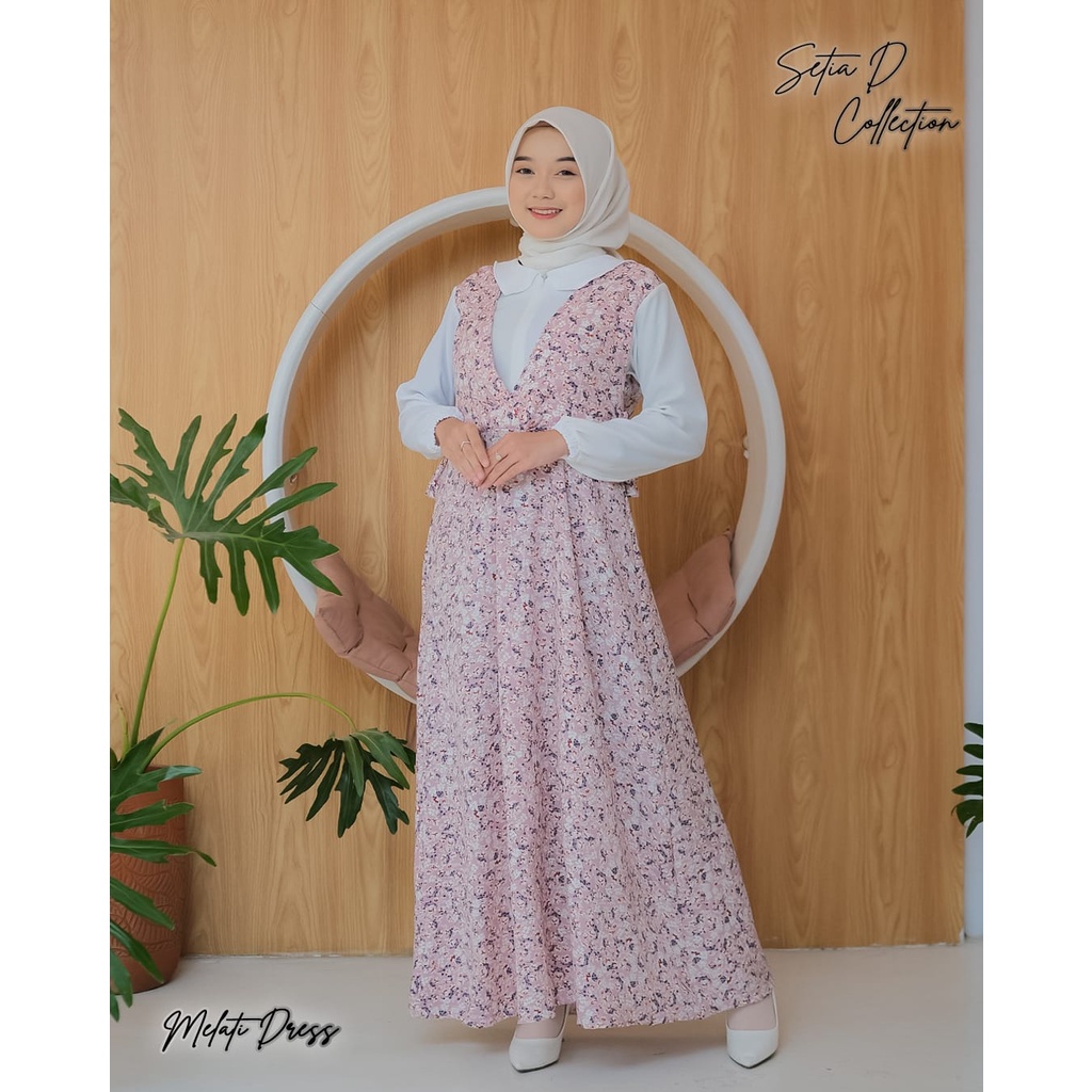 Gamis Melati STD abstrak etnik limitted dress model korea terbaru wanita terkini ootd fashion reseller dropship hits