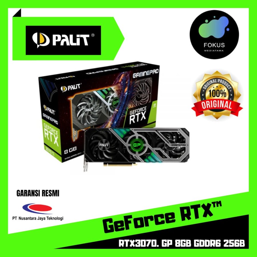 Palit VGA vGeForce RTX™ Nvidia RTX3070 GP 8G GDDR6 256bit