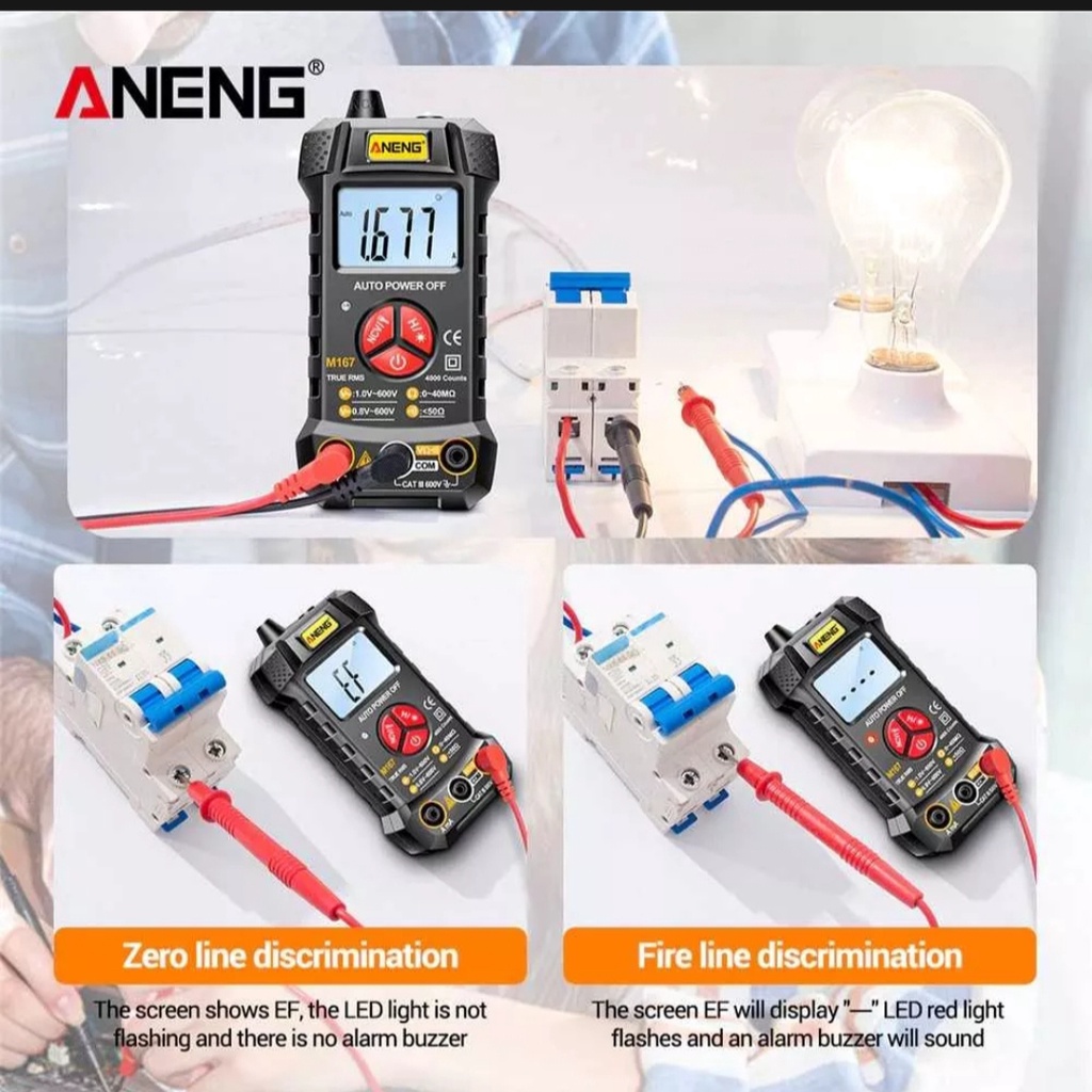 Digital Multimeter Multimetro Tester DC/AC Voltage Current Lcr Meter Pocket Professional Testers SENSING LCD FLASH BUZER ALARM SENSING LCD FLASH BUZER ALARM  ANENG Digital Multimeter Voltage Tester - AVOMETER DIGITAL SZ08 NCV NON CONTAK SENSING / MULTITES