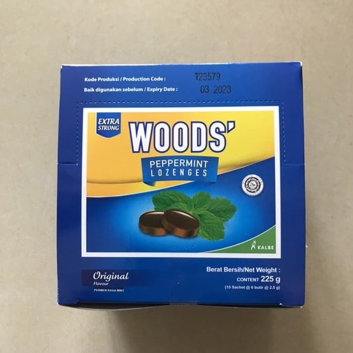 

Woods Peppermint Lozenges (Rasa Original) - Box ( isi 15 sachet)