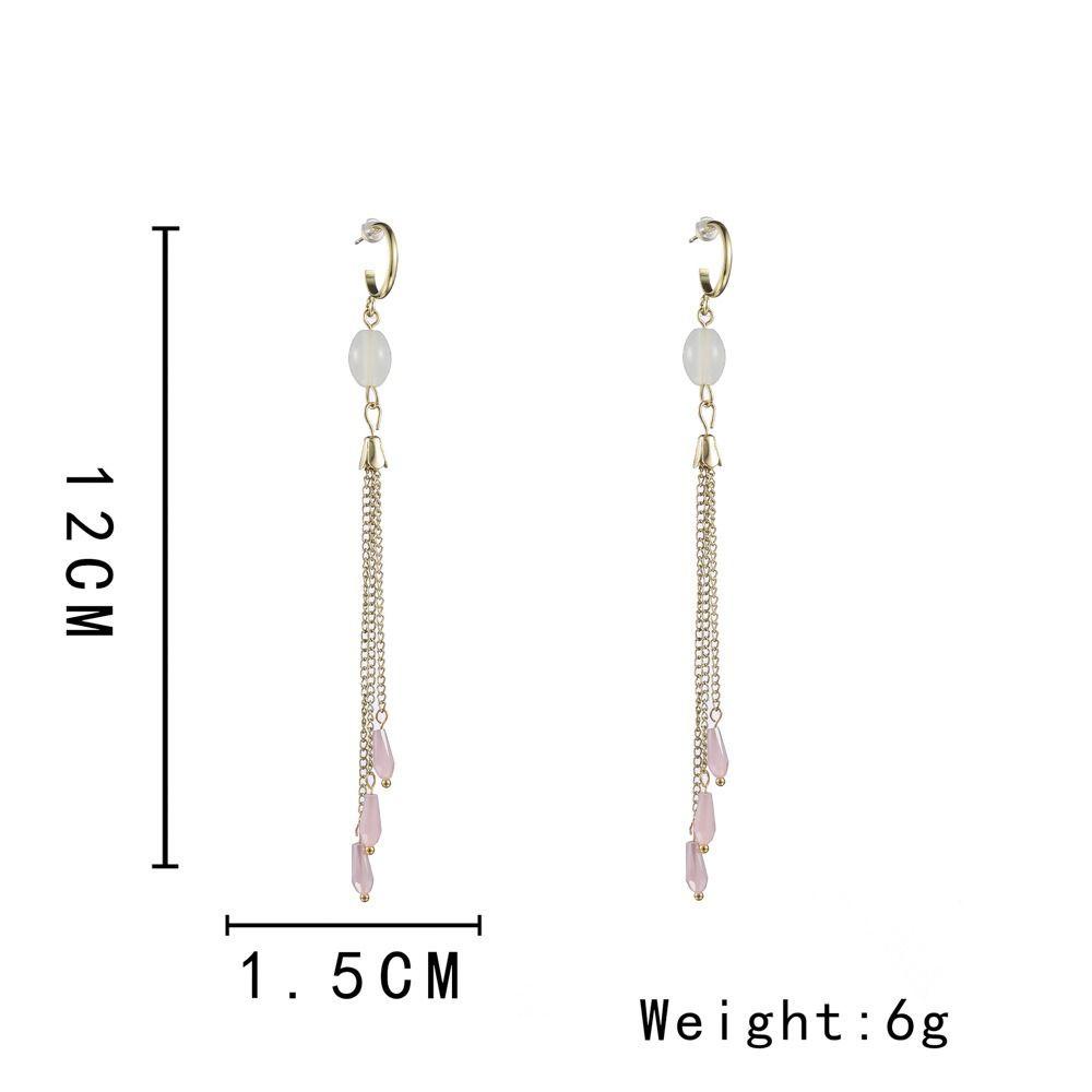 Mxbeauty Wanita Stud Anting Elegan Rantai Manis Pesta Perhiasan Hadiah Gaya Kuno Temperamen Drop Earrings