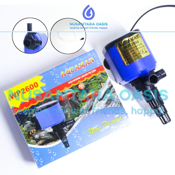 POMPA CELUP AQUAMAN WP 2600 WP-2600 AQUARIUM AQUASCAPE LOW WATT/RENDAH