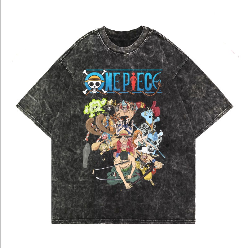Kaos Washing Oversized Vintage T-shirt "One Piece"Vintage Washed Tee