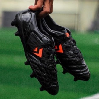 SEPATU SEPAK BOLA SEVSPO KEMPO NL GARUDA BLACK ORANGE ORIGINAL SEPATU BOLA HITAM PUTIH BISA COD