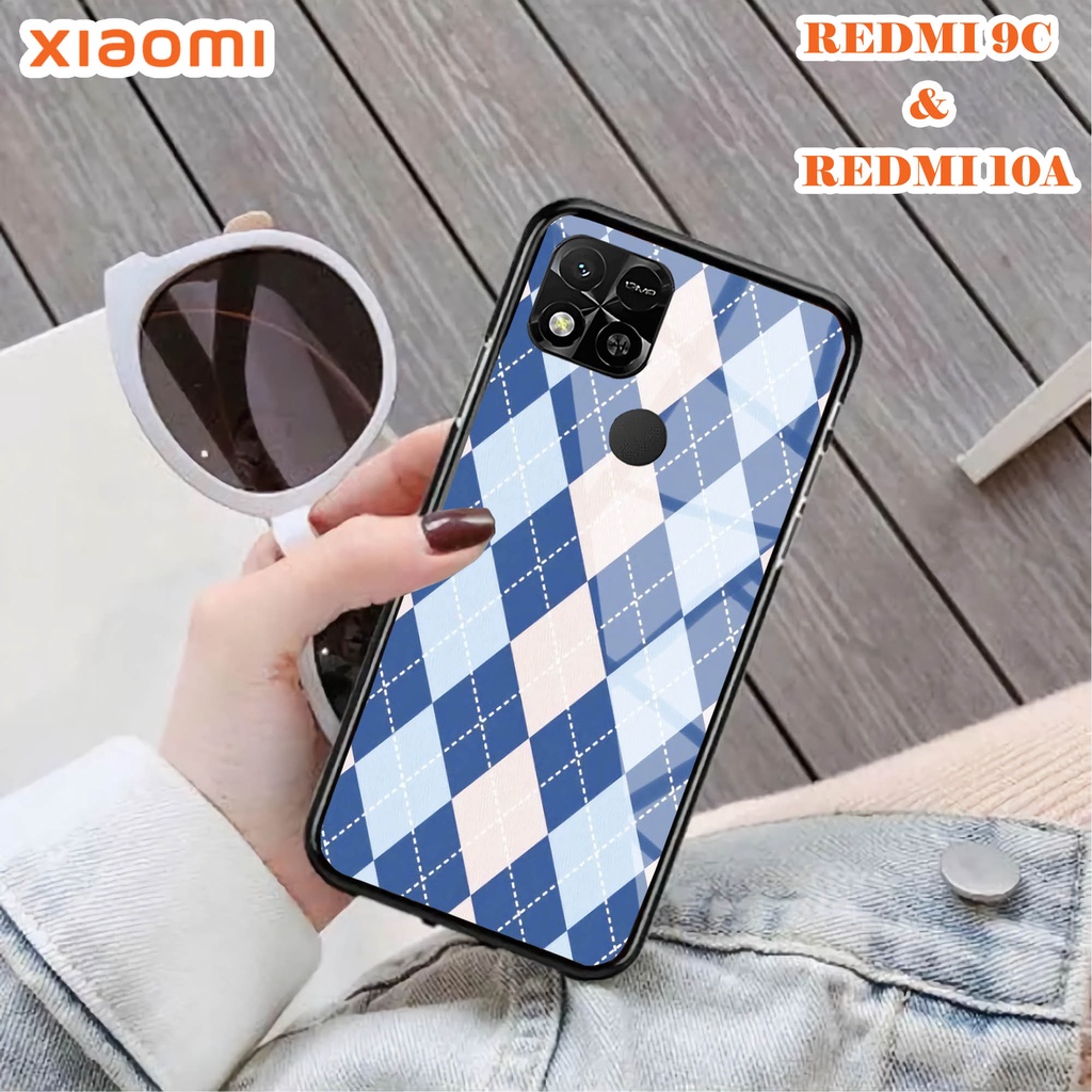 Softcase Glass Kaca REDMI 10A & REDMI 9C - Case Handphone REDMI 10A & REDMI 9C [T65].