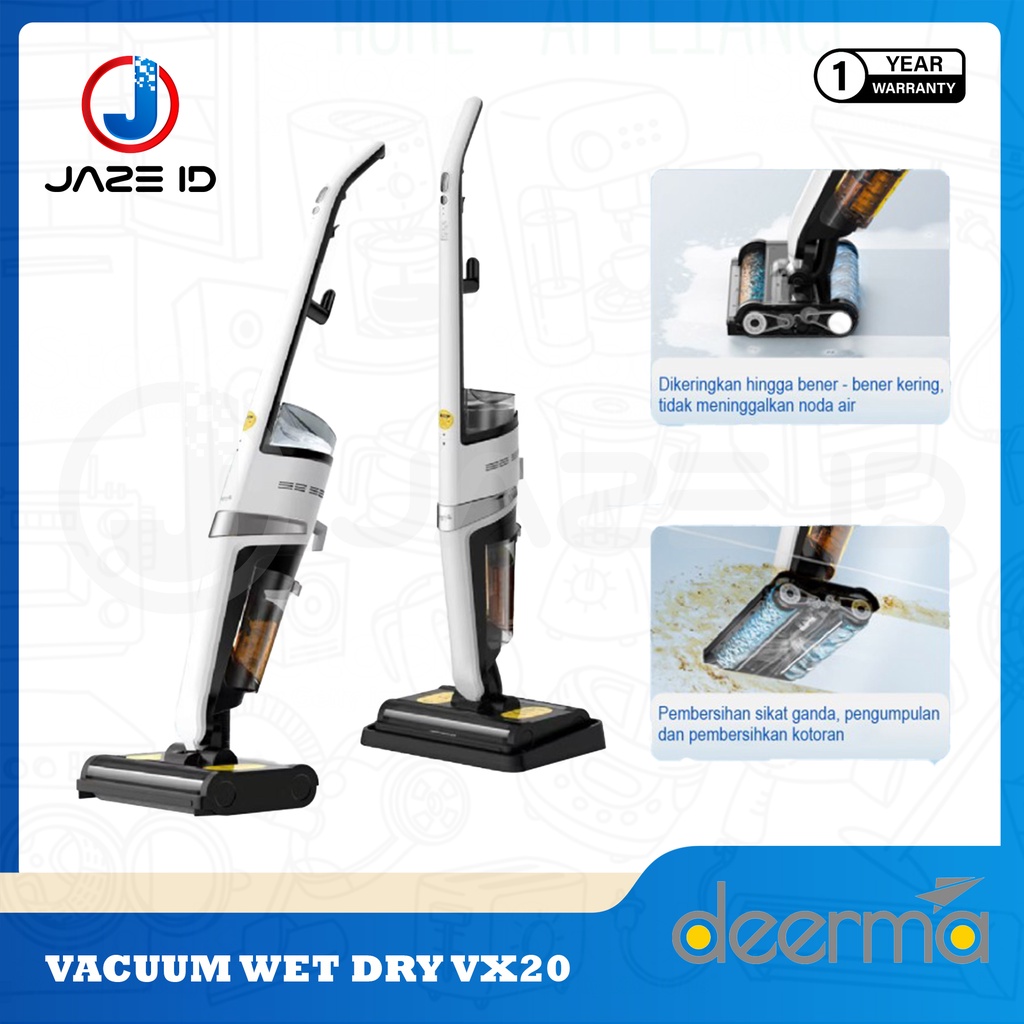 Deerma Vacuum Cleaner VX20 Pel Wet and Dry Penyedot Debu Mop Basah Kering