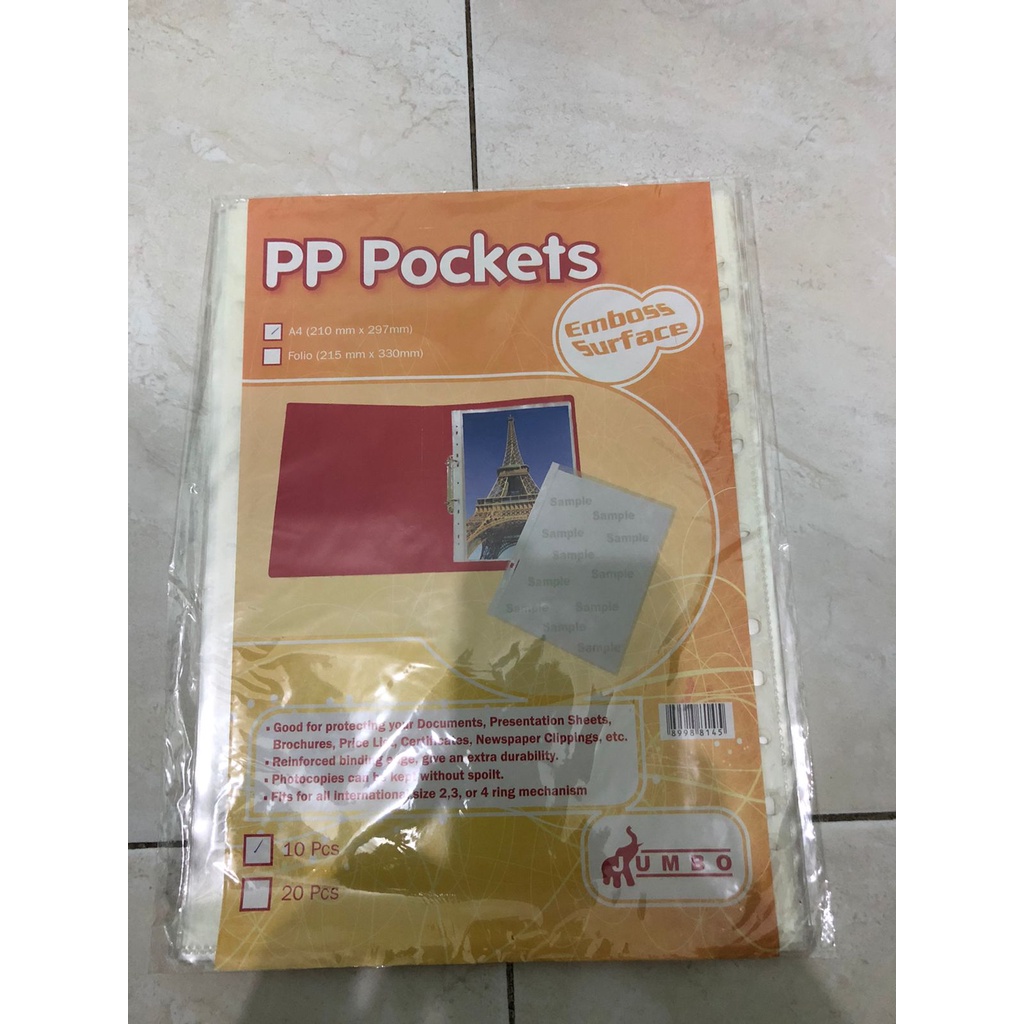 

PP Pockets A4 (210 mm x 297mm) isi 10 pcs - fw