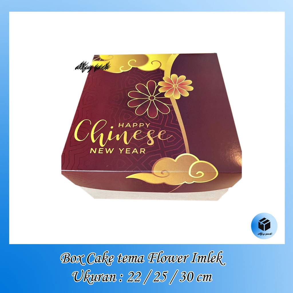 

1pack isi 5pcs BOX CAKE TEMA FLOWER IMLEK UKURAN 22X22 / 25X25 / 30X30 CM KOTAK DUS PACKAGING HAMPERS CHINESE NEW YEAR DUS KUE LAPIS LEGIT LAPGIT TEMPAT ROTI KEMASAN CNY SINCIA