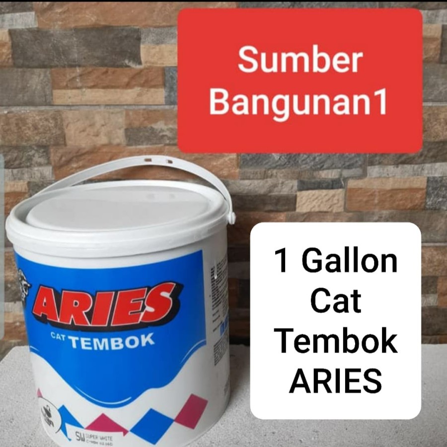 [INSTANT] Cat Tembok 5kg ARIES murah putih biru hijau cream plafon abu pink