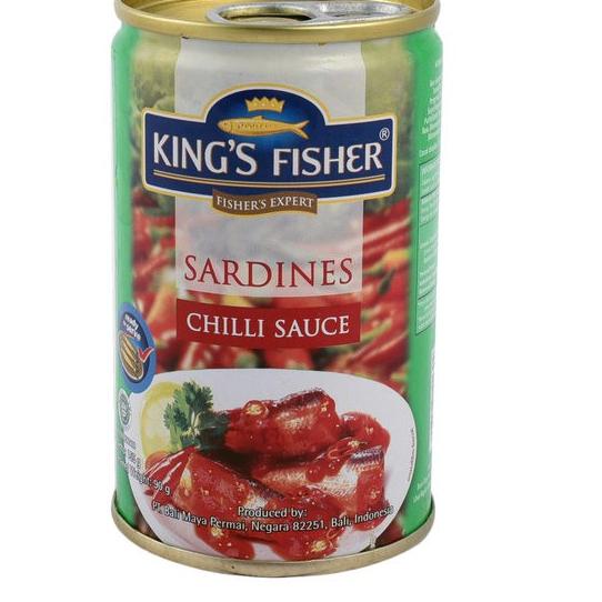 

Big Deal--King's Fisher Paket 3 pcs Sarden saus sambal 425g Makanan Kaleng kings fisher