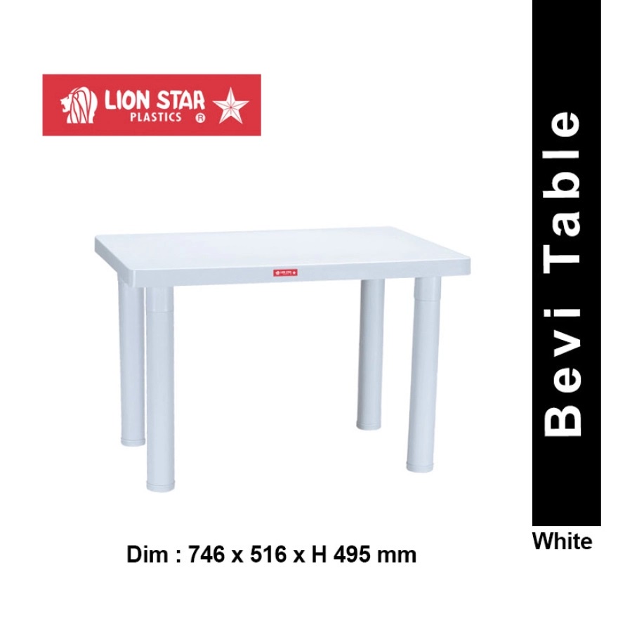 LION STAR Bevi Table/ Meja Plastik MF-2 (746 x 516 x H 495 mm)