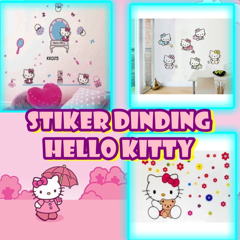 GM- STIKER DINDING HELLO KITTY STIKER HELLO KITTY STIKER ANAK WALLSTICKER ANAK STICKER HELLO KITTY