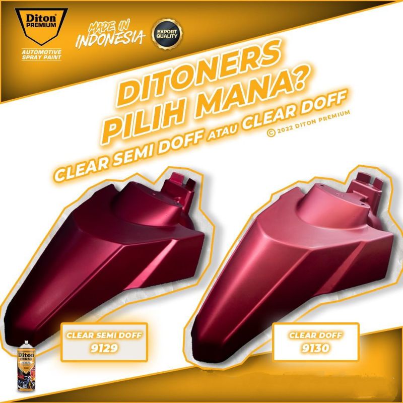 Pilok Pernis Dof 9130 Clear Doff Diton Premium Cat Semprot Sepeda Motor Mobil Velg Perkakas
